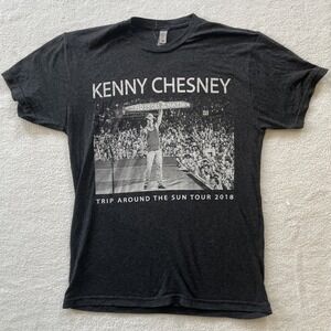 Kenny Chesney Mens M T-Shirt Charcoal Trip Around the Sun Tour 2018 Tour Shirt